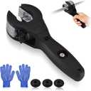 3rd Gen Ratcheting Tube Cutter in Narrow Space, Premium Pipe Cutters(1/4in to 1-1/8in) for Copper, Brass, Aluminum, PVC and PPR, Total 3 Steel Bades, 1 Pair of Slip-free Gloves
