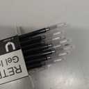 24 Pcs Retractable Black Gel Ink Refills, 0.7 mm Point Black Ink