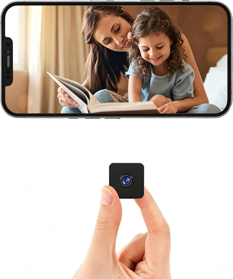 2K Hidden Camera - WiFi Wireless Cam - HD Nanny Cam - Spy Cameras - Small Camera with Motion Detection and Night Vision - Small Camera with App Control - Ideal Indoor Cameras