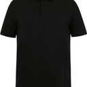 Men's Short Sleeve Solid Stretch Cotton Pique Polo Shirt (X-Large, Black)