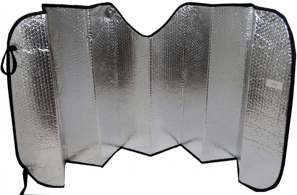 Foldable Silver Windshield Sunshade | Blocks 99% UV Rays | 56×30inch | Protects & Cools Vehicle Interior