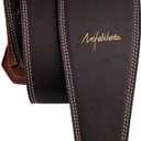 Nefelibata Guitar Strap 3.8 Inches Wide Full Grain Leather with Foam Padding for Bass, Electric and Acoustic Guitars