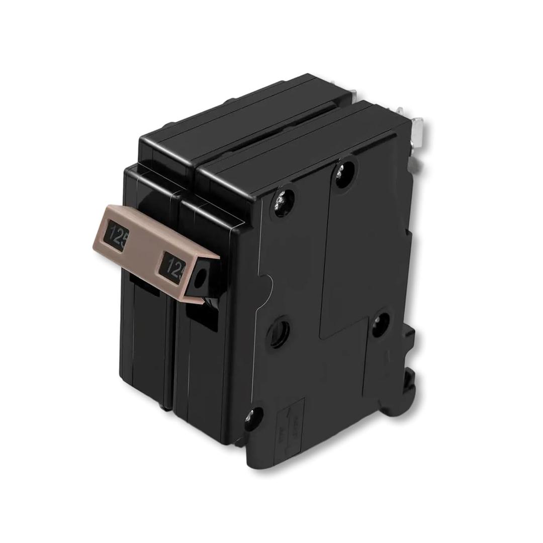 C2125 2-Pole 125-Amp Circuit Breaker, Compatible with Cutler Hammer Load Centers and Eaton Panels. Type C3/4-Inch Plug-On Molded Case Circuit Breaker, Thermal Magnetic Protection, 10 KAIC, 120/240V
