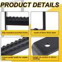 Outus 24.4 x 12.6 Inch Two Rung Steel Pickup Truck Tire Step Heavy Duty Truck Wheel Tire Step for Heavy Duty Pickup Cargo Vans Flatbeds Trailers