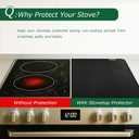 Large Fireproof Stove Top Covers for Electric Stove, Waterproof & Heat Resistant Mat for Glass Top, Stovetop Protector, Anti-Scratch, 36x24 Black