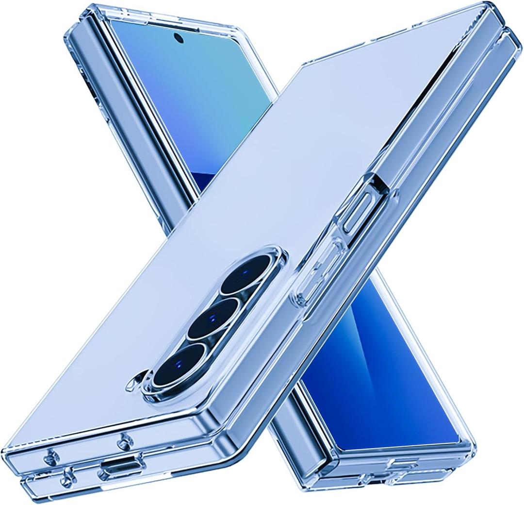 for Samsung Galaxy Z Fold 7 Clear Case,Built-in Front Screen Protector, Anti-Yellowing,Military-Grade Drop-Proof,Ultra-Thin Slim Fit,Durable Clear Phone Case,Compatible with Z Fold7,Clear