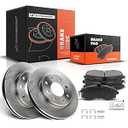 A-Premium 10.12 In (257mm) Front Vented Brake Rotors and Ceramic Pads Kit | Compatible with Hyundai Models - Elantra 2002 2003 2004 2005, Built Before 02/26/2005, 6-Pack