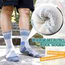 SeeyAN Merino Wool Hiking Socks Womens Mens Thermal Winter Boot Thick Cushion Warm Crew Socks 3 Pairs (M)