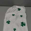 Horaldaily St. Patrick's Day Tablecloth 60 x 84 Inch Oval Irish Clover | White Shamrock Seasonal Washable Table Cover for Party Picnic Dinner Decor
