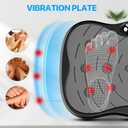 Vibration Plate Exercise Machine for Lymphatic Drainage Weight Loss, Whole Body Workout Vibration Fitness Platform ,Home Training Equipment ,Sport Gym for Weight Loss Fat Burner for Women Men (Large)