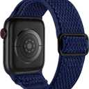Lerobo Stretchy Nylon Bands Compatible with Apple Watch 44mm 45mm 42mm 49mm iWatch SE/Series 9 8 7 Series 6 5 4 3 2 1 Ultra 2 for Women Men,Soft Adjustable Solo Loop Sport Elastic Band Accessories
