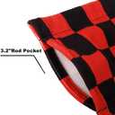 WOSIBO 2 Pack Checkered Plaid Windows Valances Retro Checkerboard Valance Curtains 16" x 56" Farmhouse Design Window Treatment Rod Pocket Valances for Kitchen/Living Room (Red and Black)