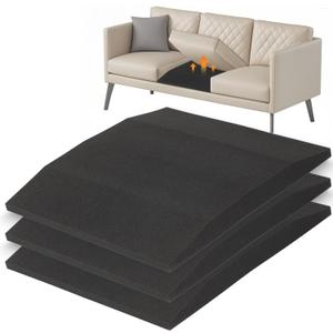 20"x20"Couch Cushion Support for Sagging Seat, Trapezoid 40D High Density Foam Couch,Sofa Cushion Support Replacement for Furniture Sagging, Black(3PCS)