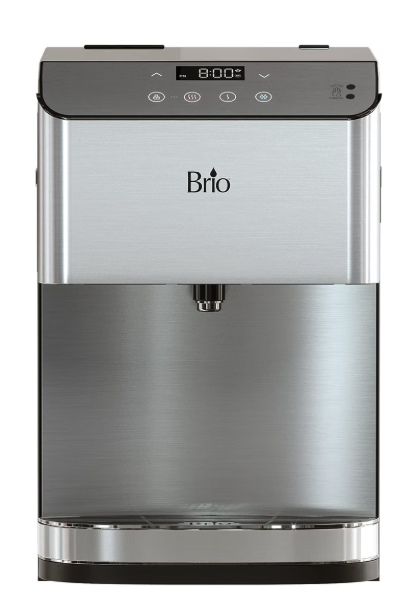 Brio 700 Series Moderna 3-Stage Filter Reduces PFAS & MicroplasticsTouch-Less Countertop Bottle-Less POU Tri-Temperature Digital Water Cooler Dispenser