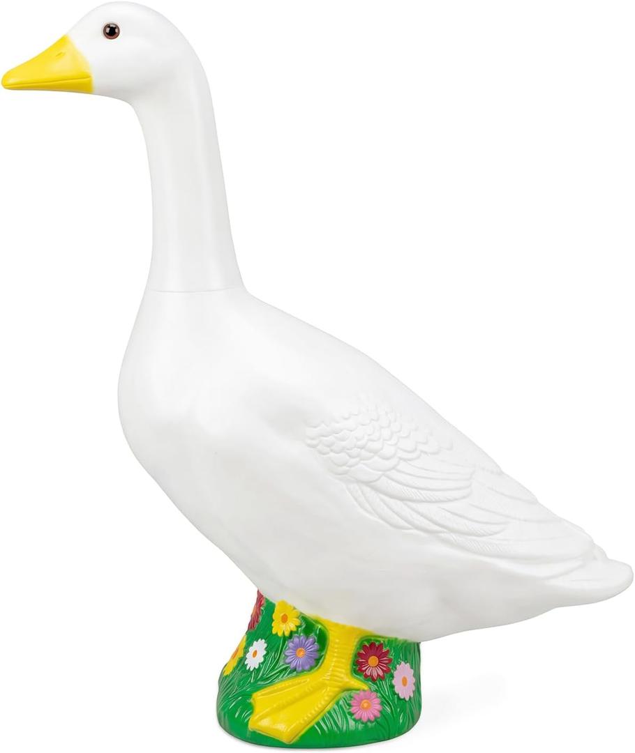 23 Inch Large Porch Goose Statue - PE Plastic Outdoor Goose Decor for Lawn, Yard, & Garden Decoration, Unique Housewarming Birthday Graduation Gifts for Women Mom Grandma