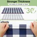 misaya 4 Packs Buffalo Disposable Table Cloth, 54 x 108 Inch Waterproof Plastic Tablecloth, Rectangle Navy and White Checkered Table Covers for Picnic, Birthday, Party