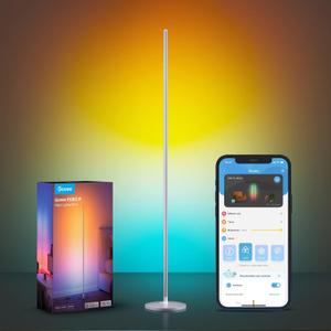 Govee RGBIC Floor Lamp, LED Corner Lamp Works with Alexa, Smart Modern Floor Lamp with Music Sync and 16 Million DIY Colors, Color Changing Standing Lamp for Bedroom Living Room Silver Govee RGBIC Floor Lamp, LED Corner Lamp Works with Alexa, Smart Modern Floor Lamp with Music Sync and 16 Million DIY Colors, Color Changing Standing Lamp for Bedroom Living Room Silver