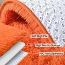 Soft Runner Rugs for Bedroom Hallways, 2x4 Orange Fluffy Shag Throw Area Rug Non Slip for Bedside Dorm, Long Shaggy Furry Carpet for Nursery Living Room
