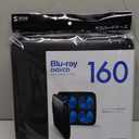 SANWA 160 Capacity CD Case, Large CD Sleeves, Portable DVD VCD Storage Box, Portable Zipper Bag, EVA Protective Blu-ray Wallet with Handle, For Car, Home, Office, Games Disc, Audio Music, Black