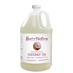 Best of Nature 100% Pure Fractionated Coconut Oil - Natural Massage Oil, Unscented Moisturizer for Men and Women, for Skincare and Hair Care, Carrier for Essential Oils, Half Gallon (64 fl oz)