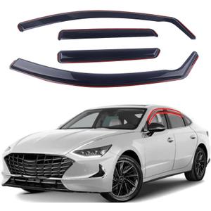 in-Channel Rain Guards 4-Piece Compatible with 2020-2025 Hyundai Sonata Window Visors Side Window Deflectors Vent Visor Shield Shade