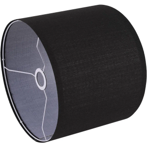 Small Lamp Shade, Black Drum Lampshade 8.7''Top X 8.7'' Bottom X 7.9'' High, Replacement Lamp Shade Natural Linen Hand Crafted for Table Lamps Floor Lamps Chandelier Lamp, Easy Assembly Required