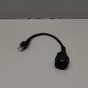 5-15P to Euro CEE7/7 Short Power Cord Plug,Toptekits US 3-Prong NEMA5-15P Standard Plug to CEE 7/7 Schuko European Female Socket Power Cord,EU US Plug Adapter, 16AWG,1ft/0.3m 