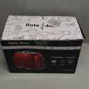 Roter Mond 2 Slice Toaster Retro Stainless Steel with Bagel, Cancel, and Defrost Functions, 6 Bread Shade Settings, Extra Wide Slots and Removable Crumb Tray, White