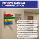 American Hospital Supply Exam Room Flags, Wall Mounted Medical Status Indicator with Independent Color-Coded Flags for Clinics Hospitals Urgent Care Offices - 6 Flags, 1 Each