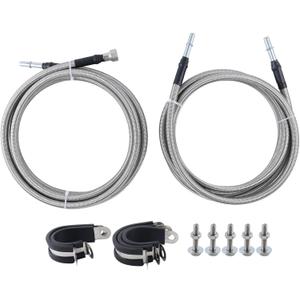 MUCO Stainless Fuel Lline kit 819-846 Flexible Braided Lines Stainless Steel for Silverado 1500 Classic 2500 HD 3500 GMC Sierra 1500 2500 HD 3500 2004 2005 2006 2007 2008 2009 2010