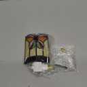 HUIMEIJU Colored Glass Butterfly Pattern Small Night Light, Tiffany Glass Night Light (Pink)