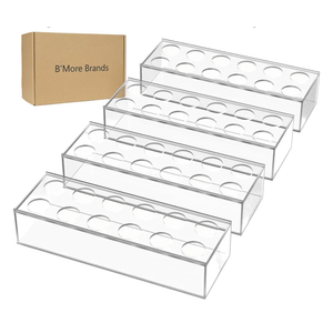 4 Pack 12" Clear Acrylic Flower Vase Rectangular Floral Centerpiece for Dining Table Modern Flower Arrangement for Home Decor or Weddings