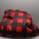 Tititada Christmas Red Plaid Comforter Set King Size, 3 Pieces Red Buffalo Check Grid Soft Microfiber Holiday Xmas Warm Bedding Set with Pillow Shams - Patchwork Plaid Printed (King - 102x88 inches)