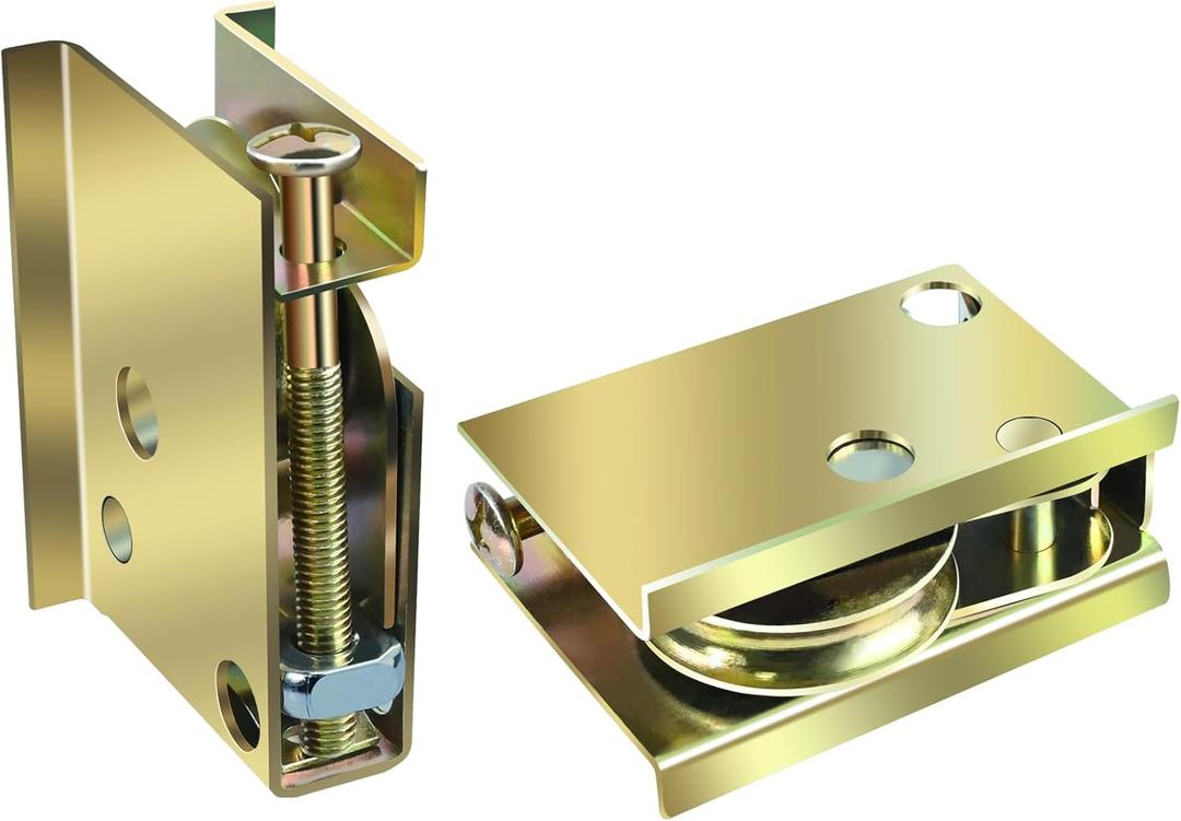 P-4998-FLR Upgraded 1-1/2 in Ball Bearing Steel Sliding Door Roller Assembly w/Flange Fits P-Ella Door That were Made After 1992-1996, Adjustable Roller Height