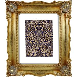 SIMON'S SHOP Vintage Gold Picture Frame 8x10 for Wall and Tabletop, Ornate 8x10 Picture Frames with Mat for 5x7 Image, Antique Photo Frames with Glass Cover