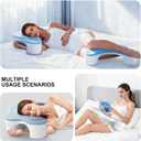 Side Sleeper Pillow with Arm Hole, Ergonomic Memory Foam Cervical Pillow for Neck and Shoulder Pain Relief 2PCS Pillowcase, Ergonomic Knee, Leg, Arm Pillow for Adults (Large)