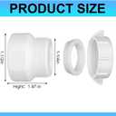 4 Pack 1-1/2 Hub x 1-1/4 Slip PVC Trap Adapter Dwv Drain Pipe Slip Coupling P-trap Connector White PVC Drain Fitting for Bathroom Kitchen Sink