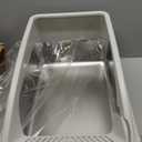 Stainless Steel Litter Box | XL Enclosed Cat Litter Boxes with Lid for Big Cats | High Sided, Anti-Urine Leakage | Non-Stick Bottom & Includes Litter Mat & Metal Scoop (Silver Gray)