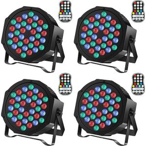Rechargeable Par Can Lights U`King Wireless LED Uplights Battery Powered Uplighting RGB 36W Stage Lighting for Events DJ Disco Wedding Party - 3 Pack