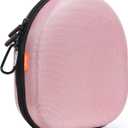 Hard Headphone Carrying Case Bag Compatible with JBL Live 770NC/670NC, JBL Tune 770NC/720BT/520BT/510BT, Sony WH-CH520/WH-CH720N, Soundcore Q20 Q20i Q30, Jlab Headphones and Accessories (Large, Gentle-Pink)