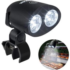Barbecue Grill Light, 360Rotation for BBQ with 10 Super Bright LED Lights- Heat Resistant,100lm LED BBQ Light for Gas/Charcoal/Electric Grill-Battery Included-Gift for Thanksgiving/Xmas (Black)