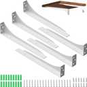 Mrodx 11.8 inch Shelf Brackets,6 Pack Floating Shelf Bracket, 90 Degree L Brackets for Shelves,for Wooden Board Hanging Support