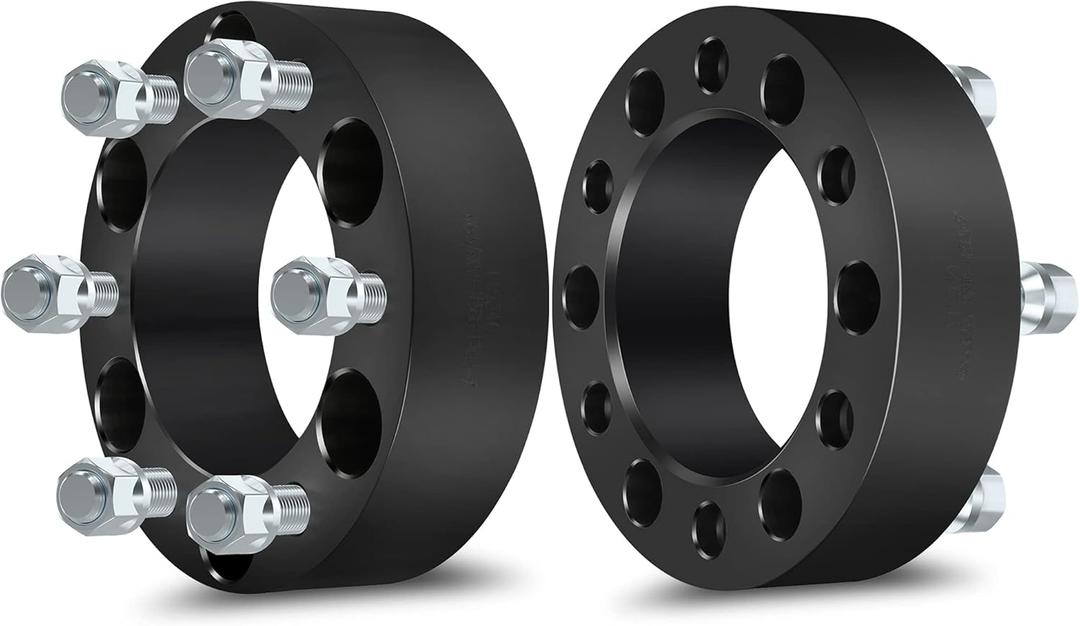 SCITOO 2Pcs 2 inch Wheel Spacers 6x5.5 to 6x5.5 14x1.5 Studs Bore 108mm 6x139.7mm to 6x139.7mm Wheel Spacers Adapters 6 Lug fits for Tahoe for Silverado 1500 for Express 1500