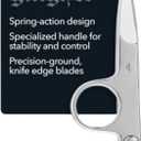 Gingher 4.5" Spring-Action Knife-Edge Thread Nippers, Stainless Steel Shears, Sharp Knife Edge Fabric Scissors with Protective Leather Sheath, Chrome Plated Nickel Finish