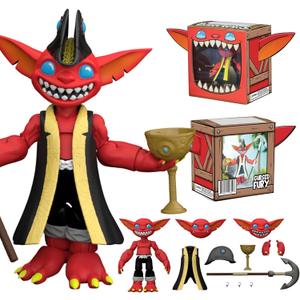 Cursed Fury 1:12 Scale Action Figure, Lone Coconut Pirate Fantasy, 25 POA, 3 Magnetic Swappable Heads Hat Vest Blade Chalice Red Cursed Class Ritual Collectible
