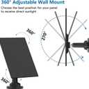 Solar Panels for Outdoor Wireless Security Camera, Waterproof Solar Panel Powering Compatible with DC 3V Rechargeable Battery, 10ft Charging Cable, Micro USB & Type-C Port, Adjustable Mounting Bracket