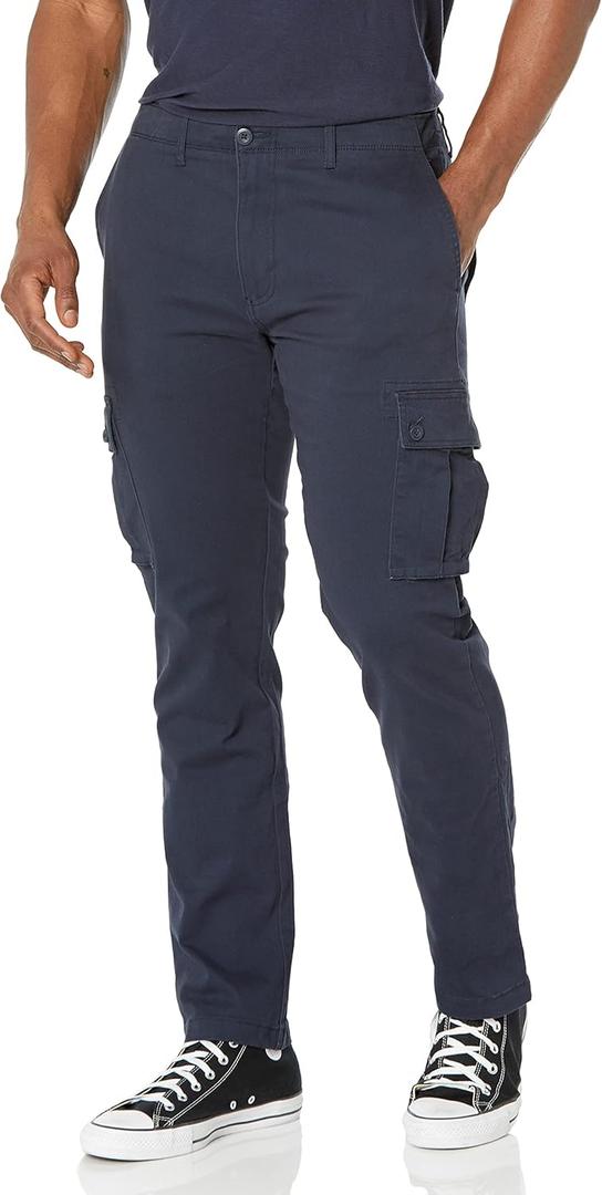 Amazon Essentials Men's Slim-Fit Stretch Cargo Pant (35W x 34L, Navy)