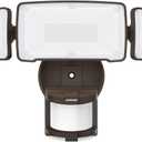 LEPOWER LED Security Light Motion Sensor Light Outdoor, 38W 4200LM Motion Security Light, 5500K, IP65 Waterproof, 3 Head Motion Detected Flood Light for Garage, Yard, Porch (Brown)