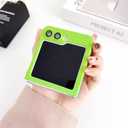 Compatible with Magsafe Case for Galaxy Z Flip 5, Man and Woman Magnetic Cover for Samsung Skin Feel, Liquid Silicone Case for Z Flip 5 with Camera Protection, Green