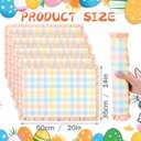 Frienda Set of 4 Easter Placemats 14 x 20 Inch Linen Pastel Gingham Washable Placemat Blue Pink Yellow Buffalo Plaid Table Mats Farmhouse Spring Easter Table Mat for Kitchen Dining Home Decoration